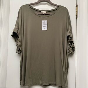 Laura T-Shirt With Ruffle Sleeves